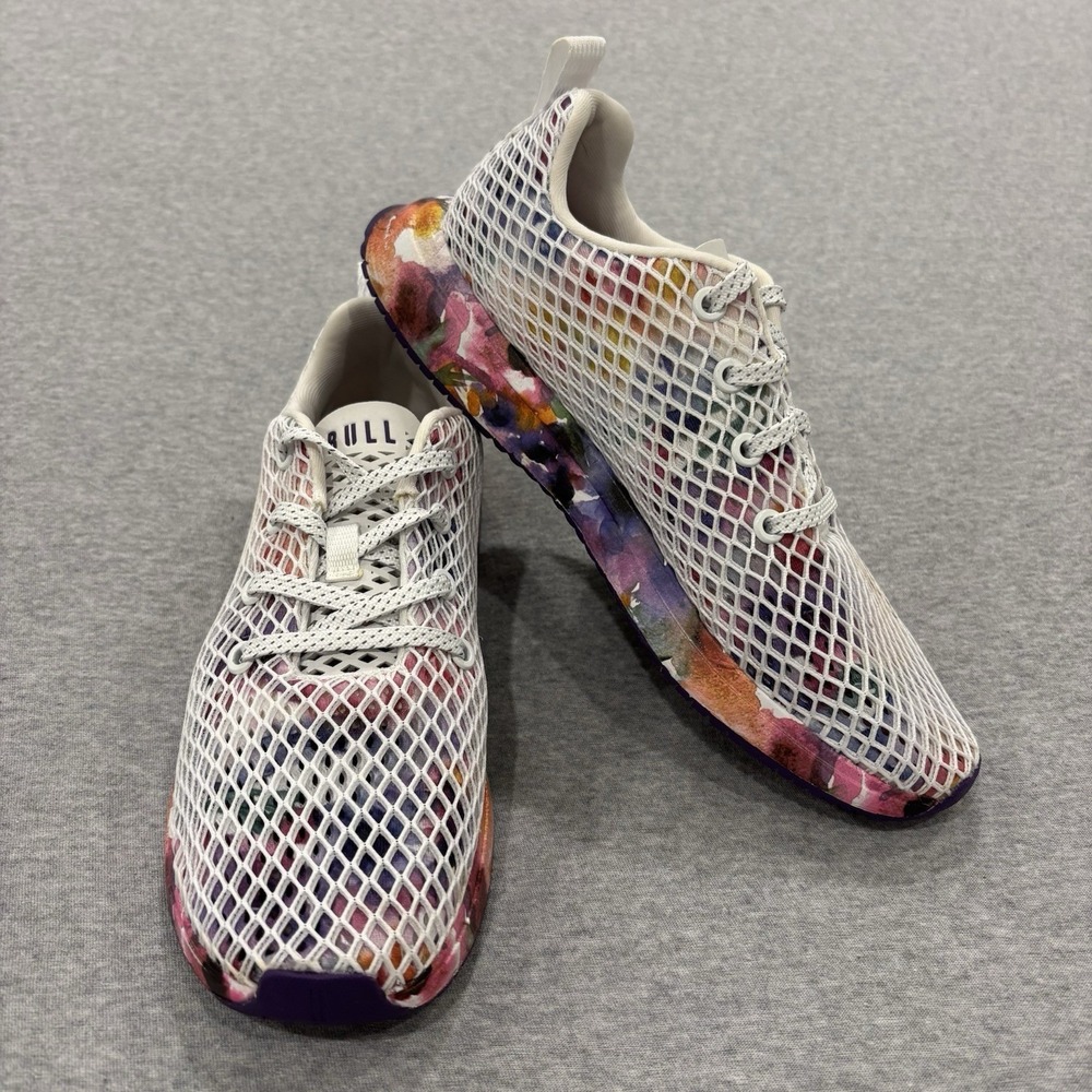 Nobull Mesh Floral Shoes Women's Size 8 Men's 6.5 Sneakers Athletic Runners